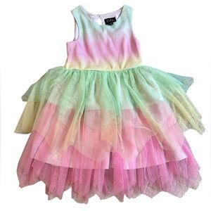 Lilt Girls Rainbow Glitter Tulle Dress 3T​